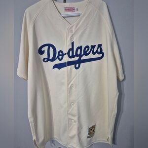 Cream Dodgers Baseball Jersey